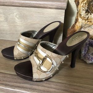 Authentic gucci platform sandal slides